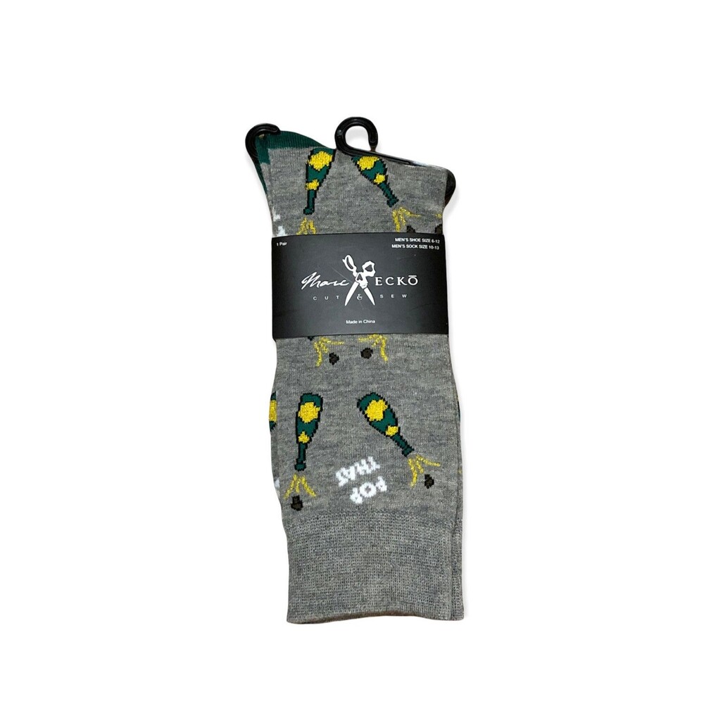 Marc Ecko Cut & Sew Mens Novelty Crew Socks Grey Pop That